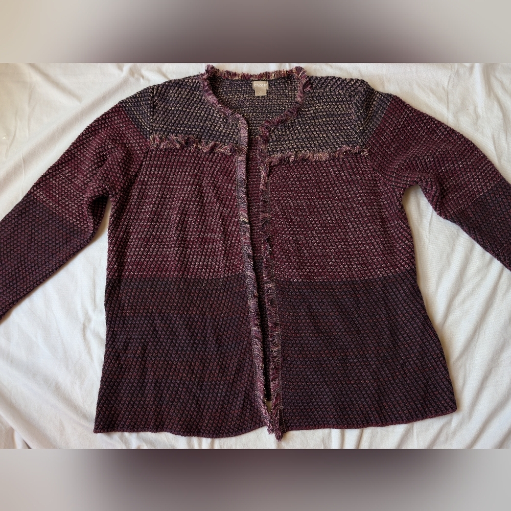 Chico's Chunky Knit Open Front Sweater/ Cardigan/Jacket Size XXL (Chico's 4)